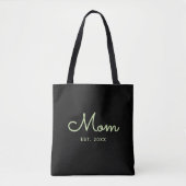 Moderne Mom Established Mintgrüne Typografie Tasche (Vorderseite)