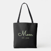 Moderne Mom Established Mintgrüne Typografie Tasche (Rückseite)