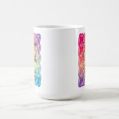 Moderne Mommy Muster farbenfrohe Mama Kindernamen Kaffeetasse (Mittel)