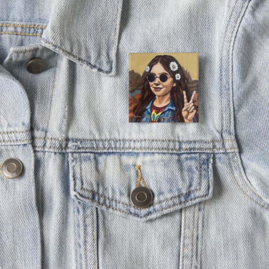 Moderne Mona Lisa Malerei - Da Vinci inspirierte K Button (Beispiel)