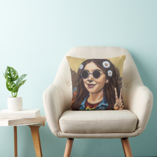 Moderne Mona Lisa Malerei - da Vinci inspirierte K Kissen