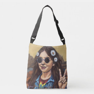 Moderne Mona Lisa-Malerei - Da Vinci inspirierte K Tragetaschen Mit Langen Trägern