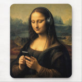 Moderne Mona Lisa mit Smartphone Mousepad (Vorne)
