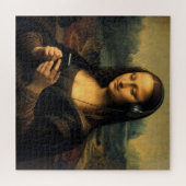 Moderne Mona Lisa mit Smartphone Puzzle (Horizontal)