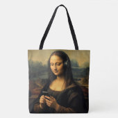 Moderne Mona Lisa mit Smartphone Tasche (Vorderseite)