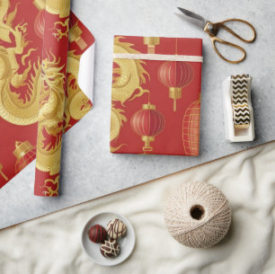 Moderne Mond-Neujahrs- moderne asiatische Muster Geschenkpapier