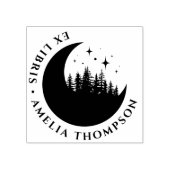 Moderne Mondbäume und Stars Rund um Ex Libris Gummistempel (Prägung)