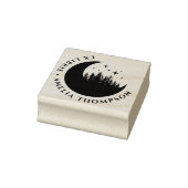 Moderne Mondbäume und Stars Rund um Ex Libris Gummistempel (Stempel)