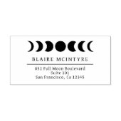 Moderne Mondphasen Elegante Rücksendeadresse Permastempel (Design)