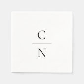 Moderne Mongram Arch Wedding Serviette (Vorderseite)