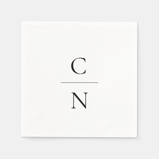 Moderne Mongram Arch Wedding Serviette (Vorderseite)