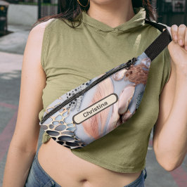 Moderne Mongram Beach Vibe Seashells Bauchtasche