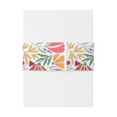 Moderne Mongram Boho Retro Chic Floral Wedding Einladungsbanderole (Rückseitenbeispiel)