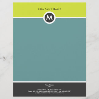 Moderne Mongram Business Letterhead Briefbogen