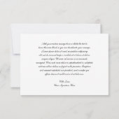 Moderne Mongram Elegant Wedding Dankeskarte (Rückseite)