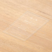 Moderne Mongram Elopement Hochzeit Acryleinladungen (Ablage )