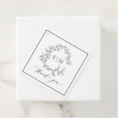 Moderne Mongram-Hochzeit des Smaragdgrünen Wappen Geschenkanhänger (Beispiel)