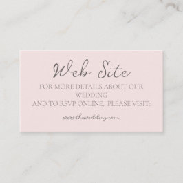 Moderne Mongram Minimalistisch Misty Rose Wedding  Visitenkarte