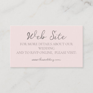 Moderne Mongram Minimalistisch Misty Rose Wedding Visitenkarte