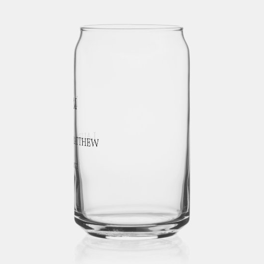 Moderne Mongramm-Dekoration Dosenglas (Links)