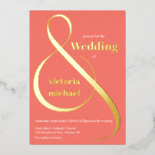 Moderne monochromatische Ampere Folieneinladung (Vorderseite)