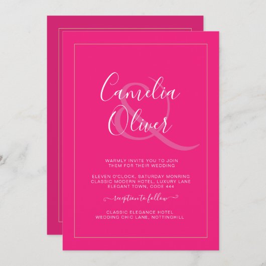 Moderne, monochrome Ampere und Hochzeit (Vorne/Hinten)