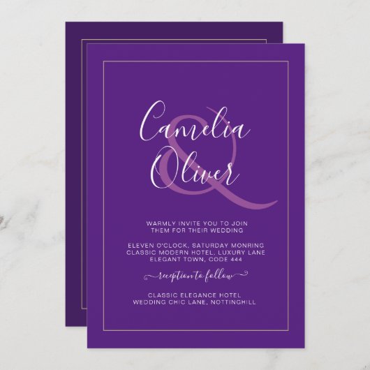 Moderne, monochrome Ampere und Hochzeit (Vorne/Hinten)