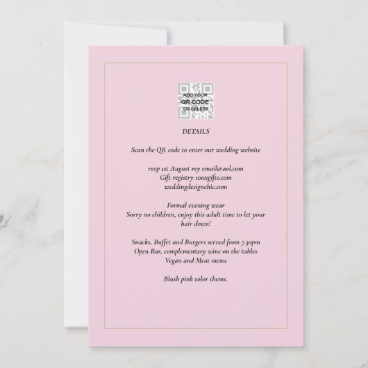 Moderne, monochrome Ampere und Hochzeit (Rückseite)