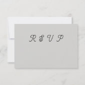 Moderne, monochrome Blume RSVP Karte (Rückseite)