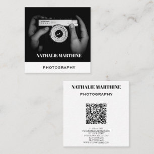 Moderne monochrome Fotografie Quadratische Visitenkarte