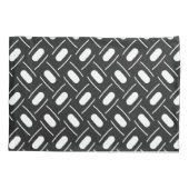 Moderne monochrome Geometrie Kissenbezug (Rückseite)