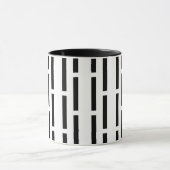 Moderne monochrome Matrix schwarz und weiß gestric Tasse (Zentrum)