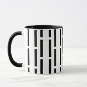Moderne monochrome Matrix schwarz und weiß gestric Tasse (Links)