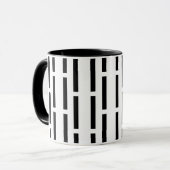 Moderne monochrome Matrix schwarz und weiß gestric Tasse (Vorderseite Links)