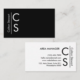 Moderne monochrome Minimalistisch Sleek Stilftig s Visitenkarte