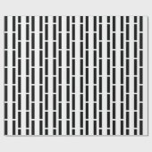 Moderne monochrome Schwarz-Weiß-Matrix Geschenkpapier (Flach)