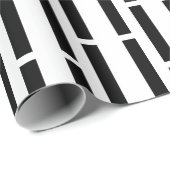 Moderne monochrome Schwarz-Weiß-Matrix Geschenkpapier (Rolleneckpunkt)