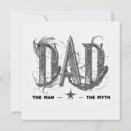 Moderne monochrome "VATER"-Vatertkarte Feiertagskarte