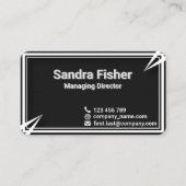 Moderne monochrome Visitenkarten Visitenkarte (Vorderseite)