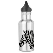 Moderne monochrome Zebra Animal Print Trinkflasche (Links)