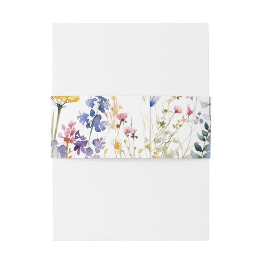 Moderne Monografie der Multicolor-Wildblume Einladungsbanderole (Rückseitenbeispiel)