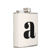 Moderne Monogram Anfangsbuchstabe Wedding Bold Whi Flachmann (Rechts)