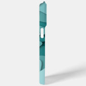 Moderne Monogram Aqua Türkise Abstrakte Malerei Case-Mate iPhone Hülle (Rückseite / Rechts)