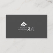 Moderne Monogram Architecture Bold Black & Gray Visitenkarte (Rückseite)