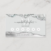 Moderne Monogram Beauty Makeup Elegante Haarstylis Visitenkarte (Vorderseite)