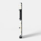 Moderne Monogram Bee Muster Gelbe Honeycomb Chic iPhone Hülle (Linke Seite)