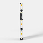 Moderne Monogram Bee Muster Gelbe Honeycomb Chic iPhone Hülle (Rechte Seite)