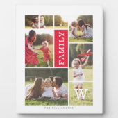 Moderne Monogram-benutzerdefinierte FamilienfotoCo Fotoplatte (Vorderseite)