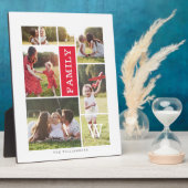 Moderne Monogram-benutzerdefinierte FamilienfotoCo Fotoplatte (Seite)