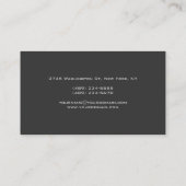 Moderne Monogram Beruflich Manager Business Card Visitenkarte (Rückseite)